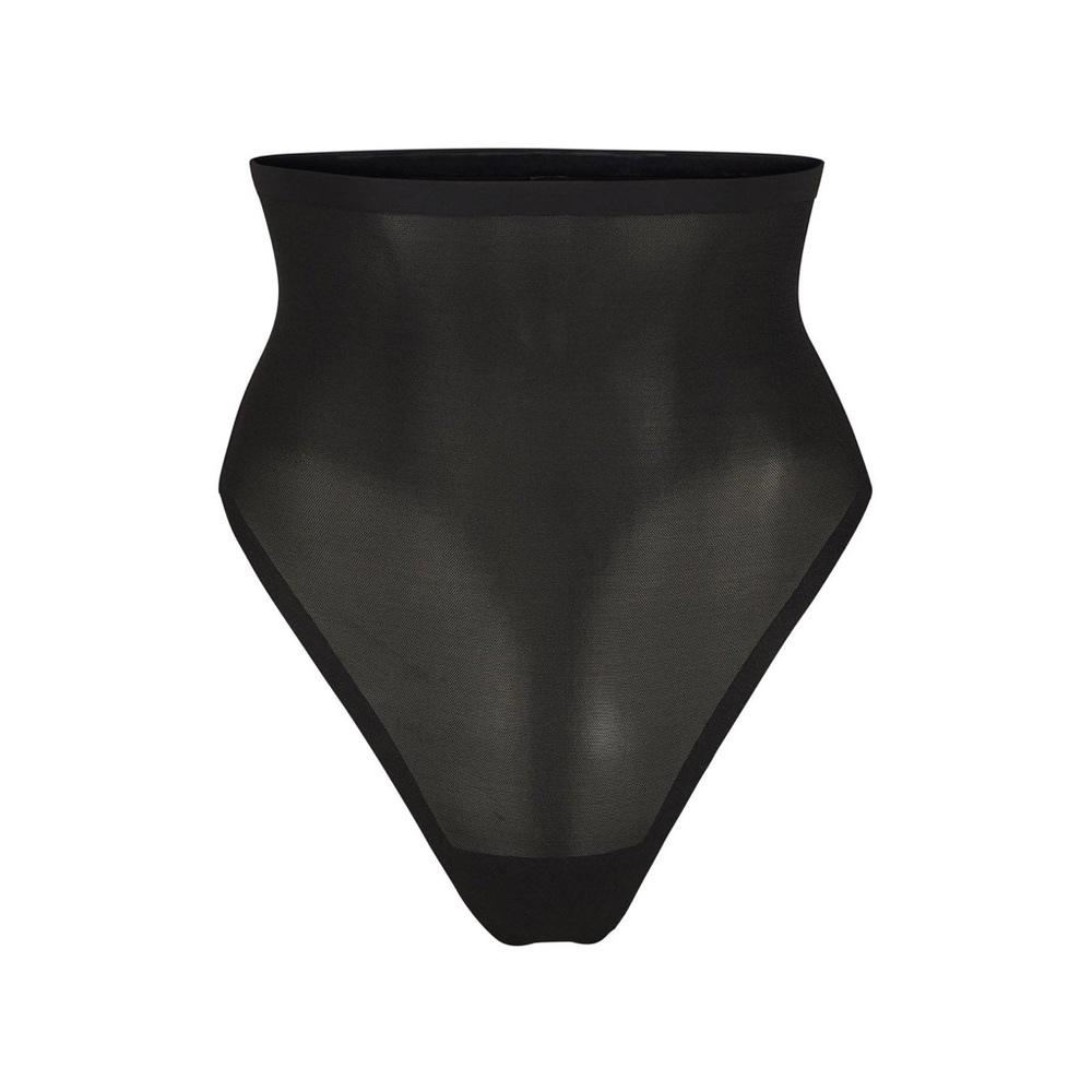 SKIMS Sheer Sculpt High Waist Thong Black Size Large NWT Sold Out!
